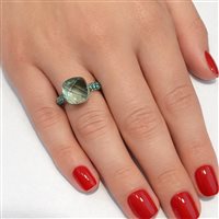 Anillo Lucos Mujer in Plata ES855-VERDE AZZURRO